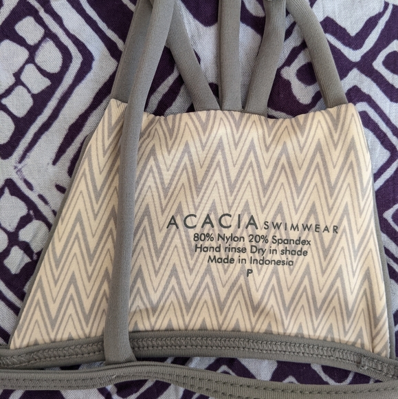 Acacia Swimwear Santorini bikini top in Stone XS/P - Picture 2 of 3